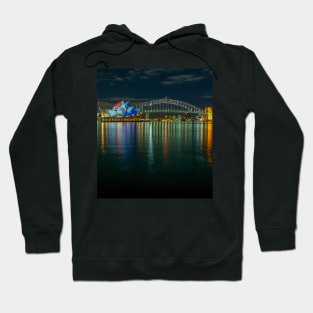 Beautiful Sydney Harbour at Night, Sydney, NSW, Australia Hoodie